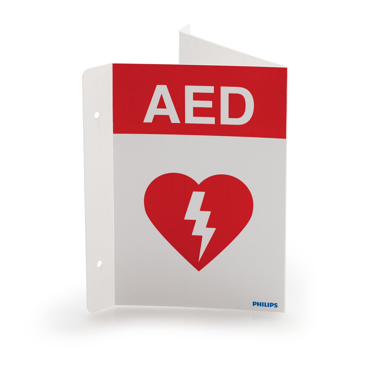 Philips AED Wall Sign – Red
